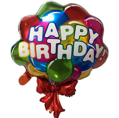 27" Colorful Balloon Bouquet with Bow - Premium Party Distribution