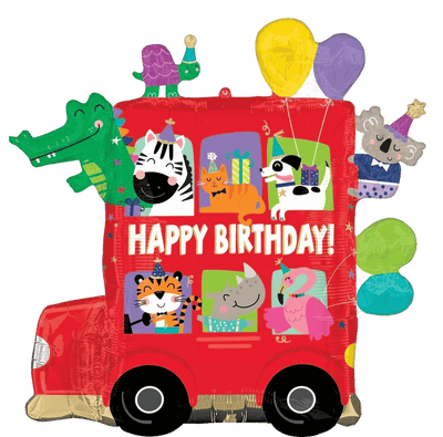 28" Birthday Party Bus - Premium Party Distribution