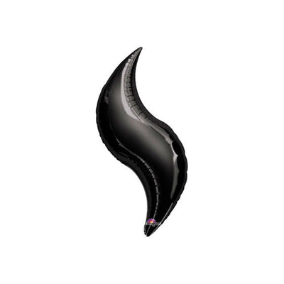 28” BLACK CURVE Foil Balloon - Package of 3 - Air Fill - Valved - Premium Party Distribution
