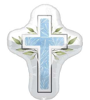 28" Blue Cross - Anagram - Premium Party Distribution