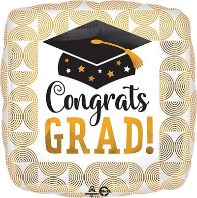 28" Congrats Grad Ribbed Lines (5ct) - Premium Party Distribution