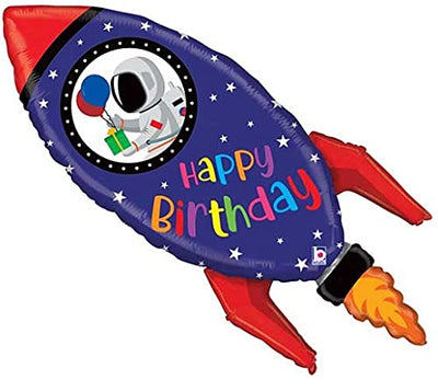 28" Happy Birthday - Rocket Ship - Premium Party Distribution