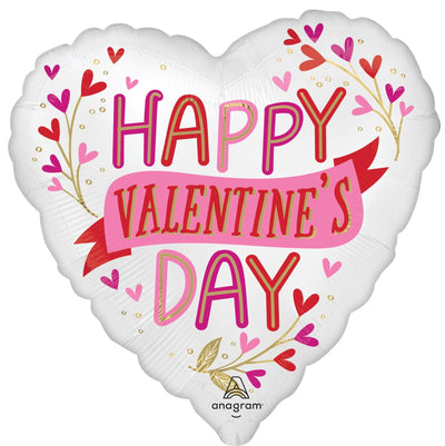 28" Happy Valentines Day Botanical Traces (5ct) - Premium Party Distribution