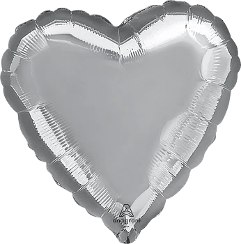 28" Heart - Silver - Premium Party Distribution