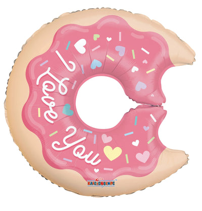 28" I Love You Donut Balloon - ConverUSA - Premium Party Distribution