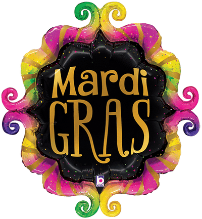 28" Mardi Gras Fancy Frame - Premium Party Distribution