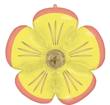 28" Soulful Blossoms Daisy Shape Foil Balloon 1ct - Anagram - Premium Party Distribution