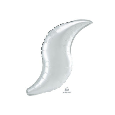 28” WHITE SATIN CURVE - Foil Balloon - Pack of 3 - Air Fill - Valved - Premium Party Distribution