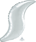 28” WHITE SATIN CURVE - Foil Balloon - Pack of 3 - Air Fill - Valved - Premium Party Distribution