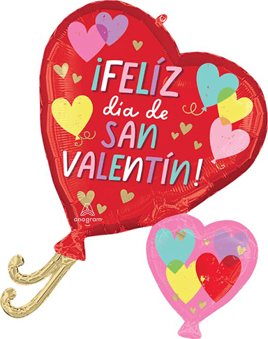 29" Hearts on Hearts Spanish Valentine - Premium Party Distribution