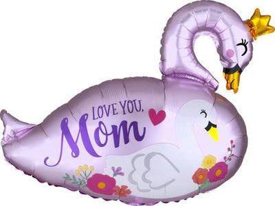 29" Love You Mom Swans (5ct) - Premium Party Distribution