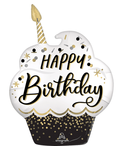 29" Satin Birthday Wishes Cupcake - Premium Party Distribution