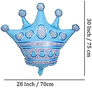 30" Blue Crown Foil Balloon - Winner Party - Premium Party Distribution