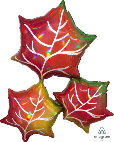 30" Iridescent Leaves - Anagram - Premium Party Distribution