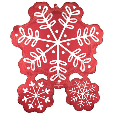 31" Satin Nordic Snowflakes (5ct) - Premium Party Distribution