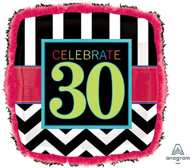 32" Doo - Dads 30th Birthday Celebration with Boa Trim - Premium Party Distribution
