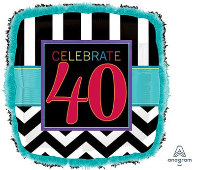 32" Doo - Dads 40th Birthday Celebration with Boa Trim - Premium Party Distribution