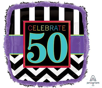 32" Doo - Dads 50th Birthday Celebration with Boa Trim - Premium Party Distribution