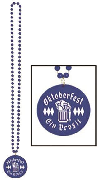 33" Oktoberfest Beads with Medallion - Premium Party Distribution