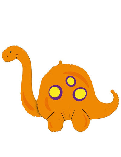 33" Orange Sauropods Dinosuar Balloon (Pack of 1) - Winner Party - Premium Party Distribution