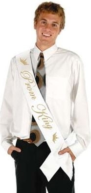 33in x 4in Prom King Satin Sash - Premium Party Distribution