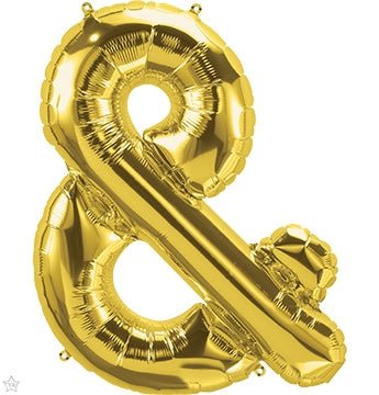 34" Balloon Ampersand - Gold - Premium Party Distribution