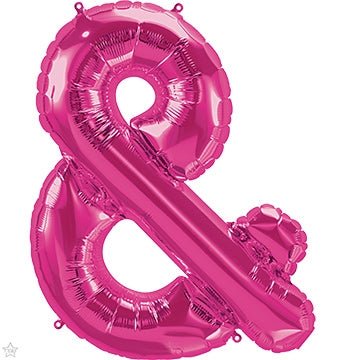 34" Balloon Ampersand - Magenta - Premium Party Distribution