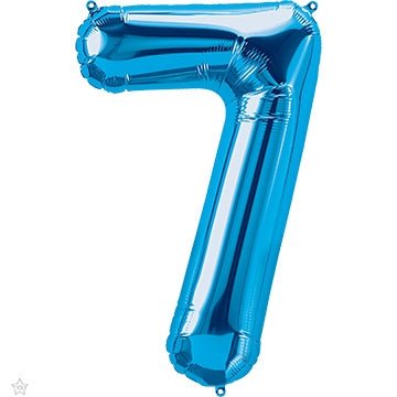 34" Balloon Number 7 - Blue - Premium Party Distribution