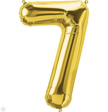 34" Balloon Number 7 - Gold - Premium Party Distribution