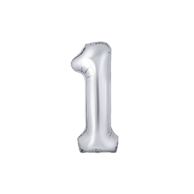 34" Balloon Numbers - Silver - Premium Party Distribution