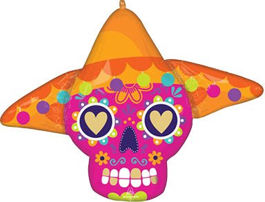 34" Bold Sugar Skull - Premium Party Distribution