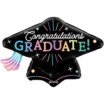 34" Congratulations Graduate Gradient Grad Cap - Premium Party Distribution
