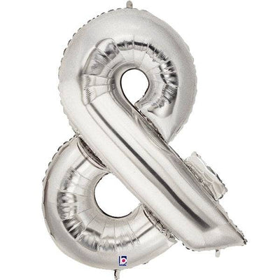 34" Megaloon Ampersand - Silver - Premium Party Distribution