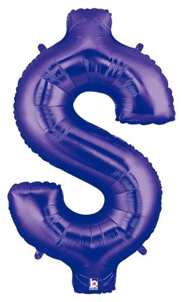 34" Megaloon Dollar Sign - Purple - Premium Party Distribution