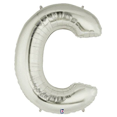 34" Megaloon Letter C - Silver - Premium Party Distribution