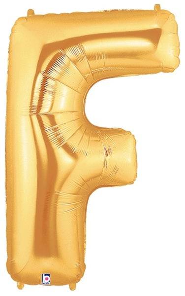 34" Megaloon Letter F - Gold - Premium Party Distribution