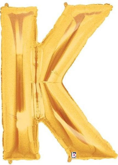 34" Megaloon Letter K - Gold - Premium Party Distribution