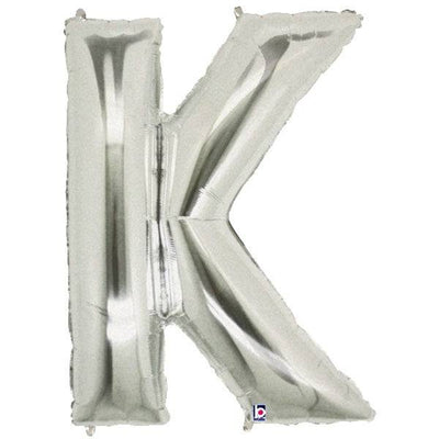 34" Megaloon Letter K - Silver - Premium Party Distribution