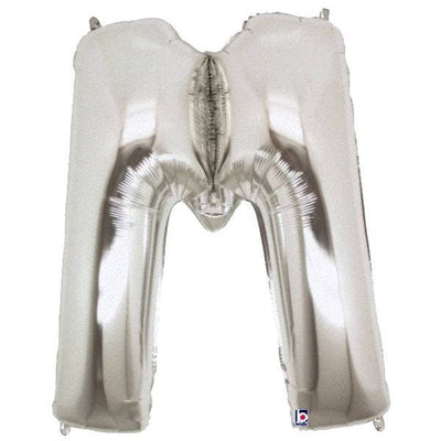 34" Megaloon Letter M - Silver - Premium Party Distribution