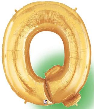 34" Megaloon Letter Q - Gold - Premium Party Distribution