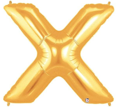 34" Megaloon Letter X - Gold - Premium Party Distribution