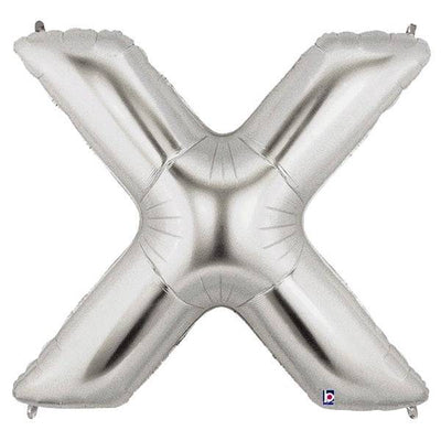 34" Megaloon Letter X - Silver - Premium Party Distribution