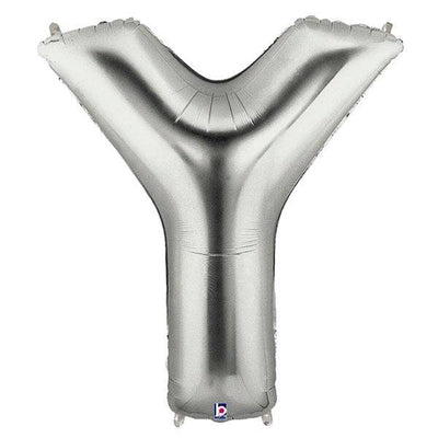 34" Megaloon Letter Y - Silver - Premium Party Distribution