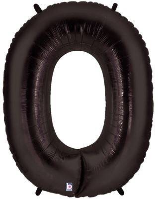 34" Megaloon Number 0 - Black - Premium Party Distribution