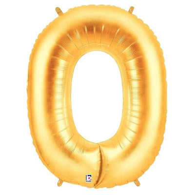 34" Megaloon Number 0 - Gold - Premium Party Distribution