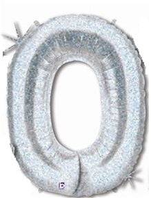 34" Megaloon Number 0 - Holographic - Premium Party Distribution