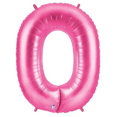 34" Megaloon Number 0 - Pink - Premium Party Distribution