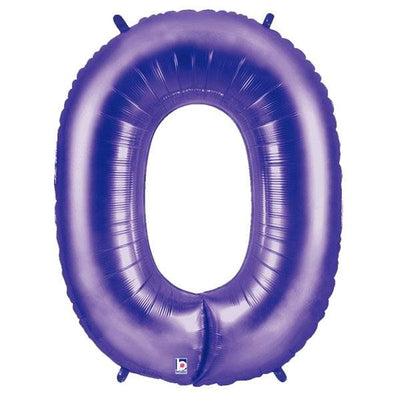 34" Megaloon Number 0 - Purple - Premium Party Distribution