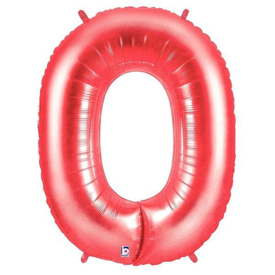 34" Megaloon Number 0 - Red - Premium Party Distribution
