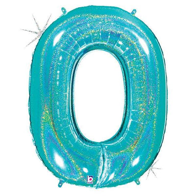34" Megaloon Number 0 - Robin's Egg Blue - Premium Party Distribution